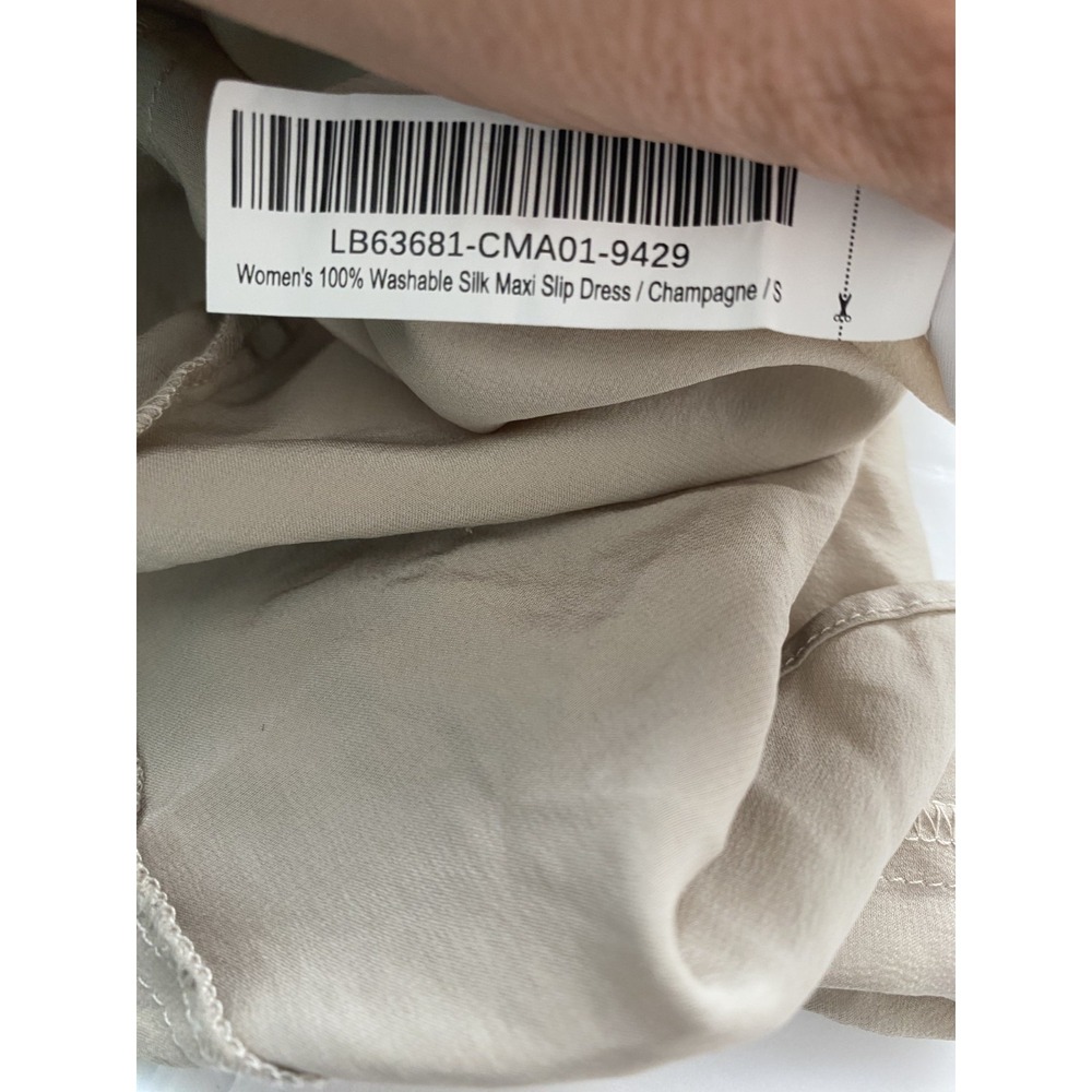 Quince 100% Washable Silk Maxi Slip Dress Women Sz S Champagne SEE NOTES - Picture 13 of 15